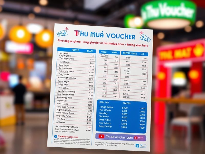 Bảng Giá Thu Mua Voucher Mới Nhất Tại ThuMuaVoucher.com